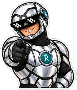 Robotron with sunglasses