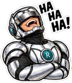 Robotron laughing